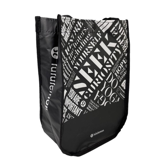 lululemon athletica Handbags - Lululemon Seek Yourself Namaste Yoga Inspirational Shopping Tote Bag Black White